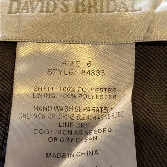 David’s Bridal Silver Bridesmaid Dress, semiformal - Picture 6 of 7
